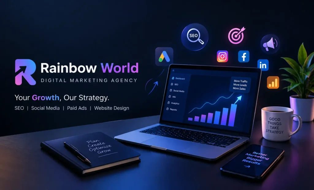 wide clean modern digital marketing workspace sc